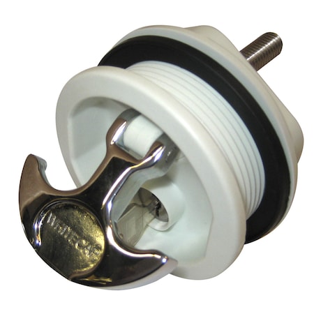 Whitecap Whitecap T-Handle Latch - Chrome Plated Zamac/White Nylon - Locking - S-226WC